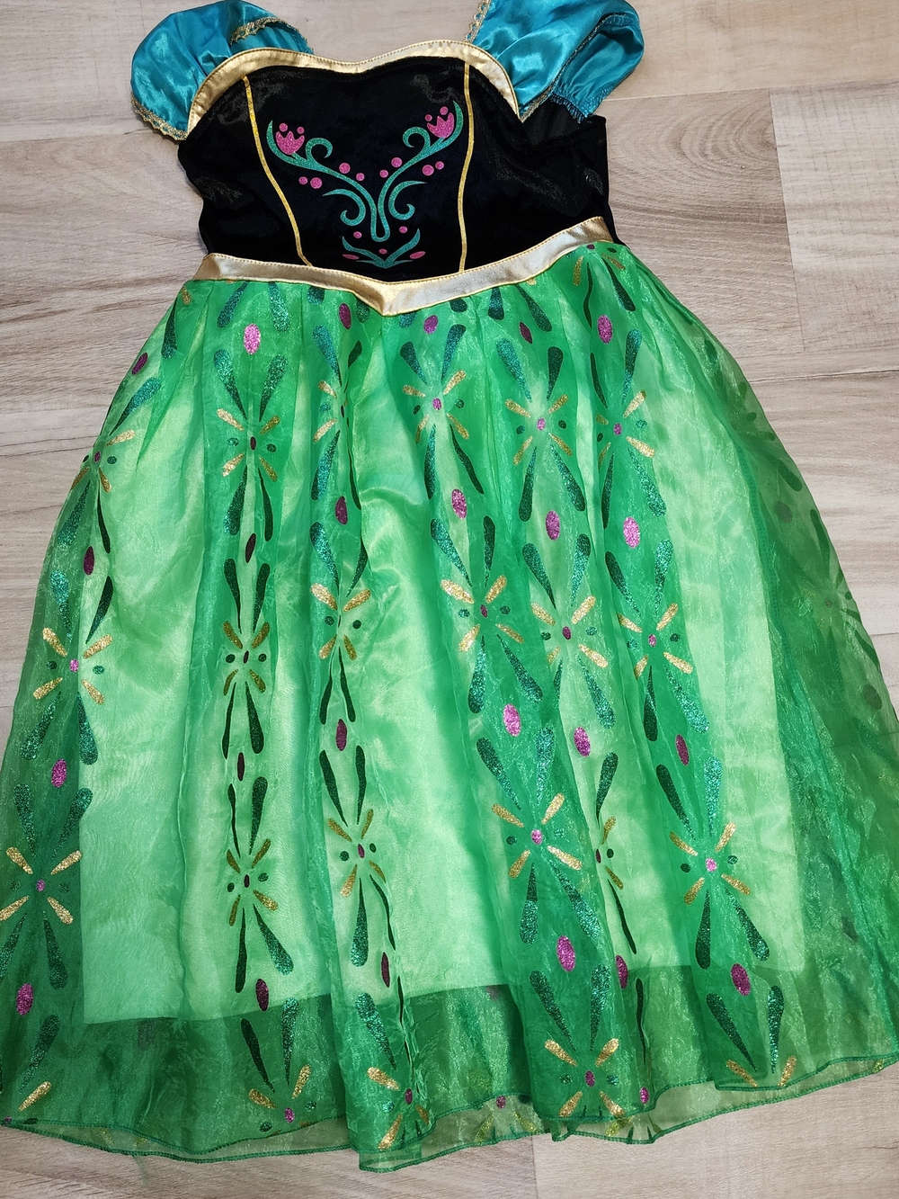Disney Frozen Princess Anna Costume Dress Up Size 7/8 Halloween Pretend Play